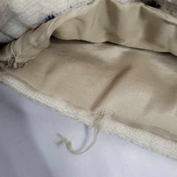 VINTAGE 90s peacoat French County Express wool blend southwestern‎ oversized M - Picture 8 of 15